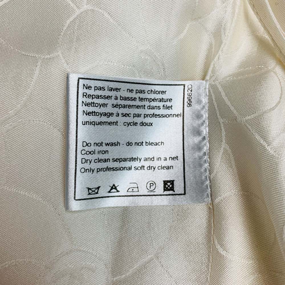 CHANEL Cream Cotton Acrylic Sleeveless Mid-Calf Dress - Picture 6 of 7